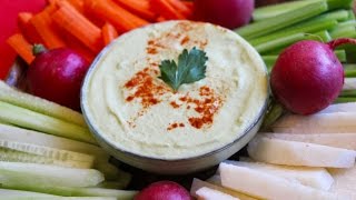 Hummus Veggie Dip Low Fat Raw Vegan [upl. by Sarnoff]