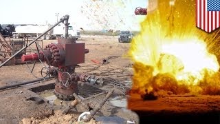 There will be blood Oil wellhead explosion kills two injures nine in west Texas [upl. by Eittik]