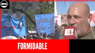 Santiago Cuneo quotMilei vení a ver si podes pasar por plaza de Mayo a 9 días de asumirquot [upl. by Haerb]