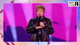 Ed Sheeran wins Songwriter of the Year  The BRIT Awards 2022 [upl. by Greenleaf117]