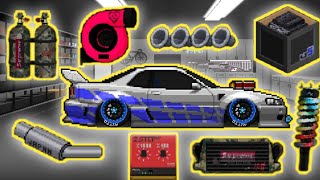 Nissan GTRR34 Skyline  Pixel Car Racer  Gameplay  Tuuruu  Part 11 [upl. by Adnerb]