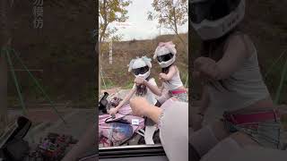 When a fist bump doesnt go exactly to plan 😂😂 viral funny motovlog cute top motorcycle [upl. by Lalad]