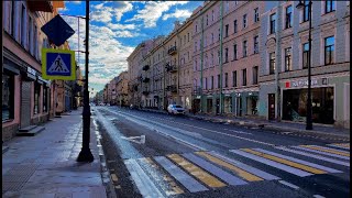 Walking Tour in St Petersburg 4К №323 Early morning [upl. by Okiman256]