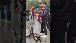 The CROWD sings LOUDER than ME busking guitar johnlegend shorts [upl. by Keely417]