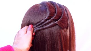 Simple and easy hairstyle for girls  quick hairstyle  hairstyle for girls  open hairstyle [upl. by Jasmine779]