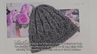 Customized Stylish Beanie Hat Jacquard Pattern Knitted Beanie Ribbed Beanie Cap China Manufacturer [upl. by Leelahk255]