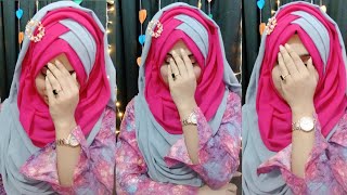 Criss Cross Hijab Style With Chiffon amp Jorjet Hijab Style 2022Full Coverage Eid Hijab💞 [upl. by Analla]