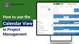 How to use the Calendar View in Project Management  Project Plan 365 [upl. by Hanako]