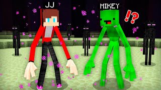 JJ and Mikey Became ENDERMAN MUTANTS in Minecraft Challenge by Maizen [upl. by Oletha]