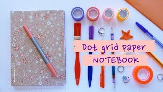 SCHOOL CRAFTS HOW TO MAKE A NOTEBOOK 💛 DIY DOT GRID BULLET JOURNAL NOTEBOOK 💜 BOOK BINDING [upl. by Rimhsak]