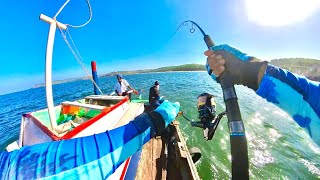 Boat fishing  trolling Jigging popping  Groupers fishing  रॉड रीलवर बोटीतून मासेमारी [upl. by Margeaux]