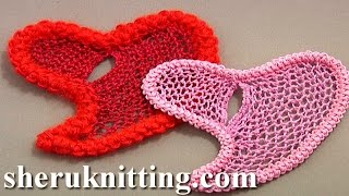 Needle Lace Heart Romanian Cord Crochet Brussels Stitch Filling Single Buttonhole Stitch [upl. by Klug558]