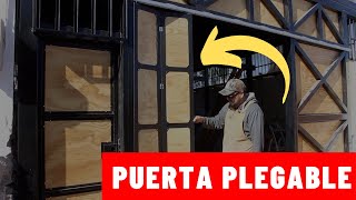 PUERTA PLEGABLE sobre riel de corredera [upl. by Aiuqram]