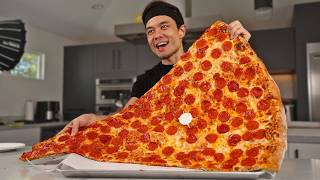 7780 calorie MASSIVE Slice of Pizza Challenge 36quot [upl. by Suolhcin939]