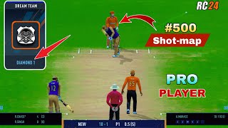 Batting tips with shot map  Diamond 1 pro player  Real cricket 24 [upl. by Botzow]