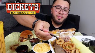 DICKEYS BBQ MUKBANG  Onion Rings Brisket Baked Potato [upl. by Undis665]