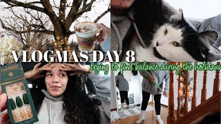 VLOGMAS DAY 8  Finding To Balance During The Holidays Vlogmas Stress  The Perfect Holiday Nails [upl. by Yelsa]