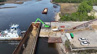 Couch Aggregates  Westbay Barge Unload [upl. by Esbensen262]