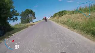 Onboard from the Supersport practice at Skerries 2018 following William Dunlop 6 for a lap [upl. by Rodrigo]