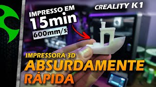 Comprei a impressora 3D mais rápida e fácil de usar  Creality K1 [upl. by Aral]