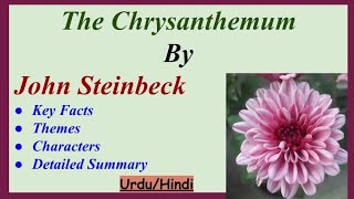 The Chrysanthemum by John Steinbeck Summary in HindiUrduThemesKey FactsCharactersSummary [upl. by Llerud774]