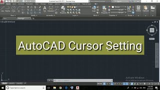 AutoCAD Cursor Settings  Pick Box Size  Cross Hair Size  AutoCAD Settings [upl. by Sama]