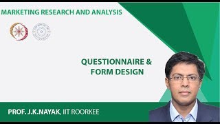 Lecture 12 Questionnaire amp Form Design [upl. by Yrffej]