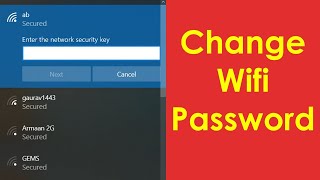 How to change wifi password in laptop [upl. by Kcirad]