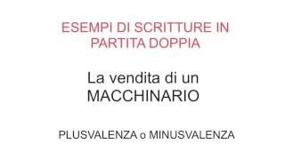 Esempi Scritture PD  09 – Vendita di un Macchinario PLUSMINUSvalenza [upl. by Skill]