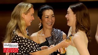 Why Michelle Yeoh Gave Emma Stones Oscar To Jennifer Lawrence [upl. by Wichman]