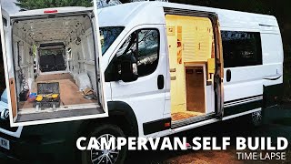 DIY CAMPERVAN CONVERSION TIME LAPSE UK VAN TOUR PEUGEOT BOXER VAN TO CAMPERVAN BUILD vanlife [upl. by Isherwood]