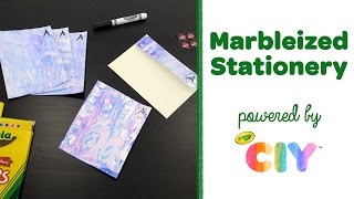 Crayola CIY Create It Yourself  Marbleized Stationery [upl. by Ekoorb]