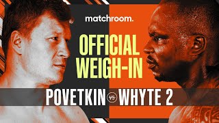 Alexander Povetkin vs Dillian Whyte amp undercard weighin [upl. by Eikcuhc366]