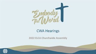 General Session on Memorials  Aug 3 2022 7pm CT  ELCA Churchwide Assembly 2022 Hearings [upl. by Skye783]