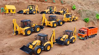 Jcb 5cx backhoe parking video  tractor trolley video  jcb 3dx  jcb cartoon video [upl. by Ethelstan]