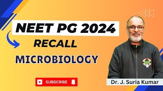 NEET PG Recall 2024  Microbiology  Dr J Suria [upl. by Donia]