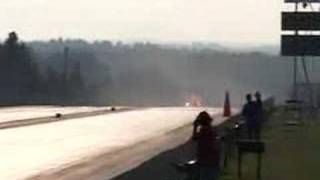 Kenny Benso Crashes his IHRA Pro Stock  Dragstock III [upl. by Thgiwed]