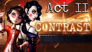 CONTRAST Gameplay Walkthrough  Act II All Collectibles Luminaries Achievements  Trophies [upl. by Esinyt299]