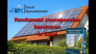 Rendement zonnepanelen berekenen in Excel ✅ [upl. by Farley]