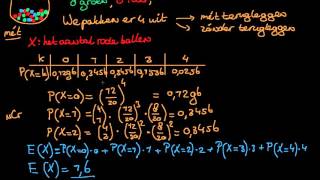 Statistiek  1  Kansrekenen Verwachtingswaarde Kansverdeling [upl. by Cirtemed]