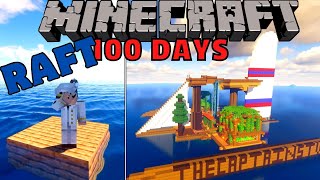 I Survived 100 Days on a RAFT in an OCEAN ONLY WORLD in Hardcore Minecraft [upl. by Rebel]