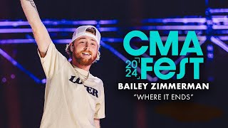 Bailey Zimmerman – “Where It Ends”  CMA Fest 2024 [upl. by Llemej500]