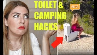 😱DEFECARE in cima ad una COLLINA SENZA PAROLE 😱Assurdi CAMPING e WC HACKS di five minutes crafts [upl. by Jahdal]