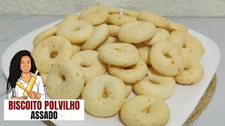 BISCOITO DE POLVILHO ASSADOPRÁTICO E DELICIOSO [upl. by Meibers252]