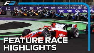 F2 Feature Race Highlights  2021 Saudi Arabian Grand Prix [upl. by Adnuhsal]