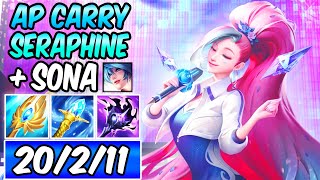 SO BROKEN YOU HAVE TO TRY THIS SERAPHINE APC amp SONA BOT LANE  New Build amp Runes League of Legends [upl. by Reuben46]