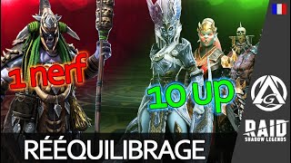 Rééquilibrage de Champions  10 up pour 1 nerf  RAID SHADOW LEGENDS [upl. by Faust]