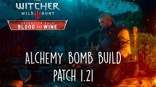 The witcher 3 blood and wine alchemy bomb build test patch 120121 Death March [upl. by Euqinimod]