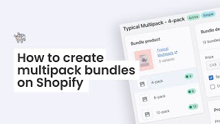 How to create multipack bundles on Shopify [upl. by Pauiie131]