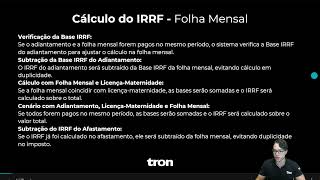 Cálculo do IRRF  Folha Mensal [upl. by Osrit652]